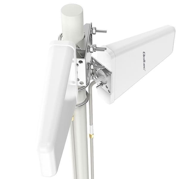 Qoltec - 57043 - RTV Antenn 4G LTE DUAL Antenn | 14dBi | rundstrålande | extern