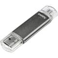 Miniatyrbild 3 av 4: Hama FlashPen Laeta Twin USB-minne Mobil/Tablet Grå 64 GB USB 2.0, Micro USB 2.0