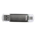 Miniatyrbild 4 av 5: Hama FlashPen Laeta Twin USB-minne Mobil/Tablet Grå 32 GB USB 2.0, Micro USB 2.0