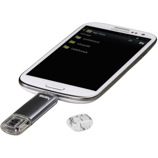 Hama FlashPen Laeta Twin USB-minne Mobil/Tablet Grå 32 GB USB 2.0, Micro USB 2.0
