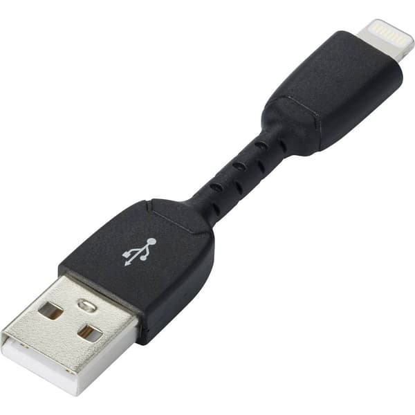 Renkforce Apple iPad/iPhone/iPod Anslutningskabel [1x USB 2.0 A hane - 1x Apple Lightning hane] 0.05 m Svart