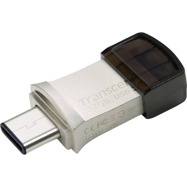 Transcend JetFlash® 890 USB-minne Mobil/Tablet Silver 32 GB USB 3.2 Gen 2, USB-C®