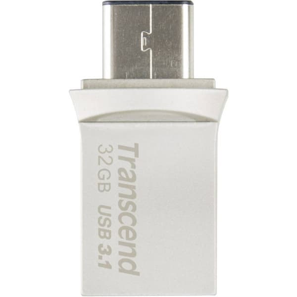 Transcend JetFlash® 890 USB-minne Mobil/Tablet Silver 32 GB USB 3.2 Gen 2, USB-C®