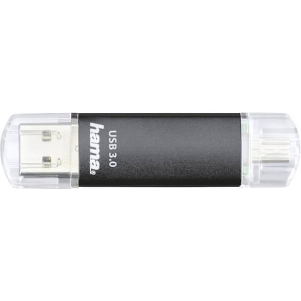 Hama FlashPen Laeta Twin USB-minne Mobil/Tablet Svart 64 GB USB 3.2 Gen 1, Micro USB 2.0