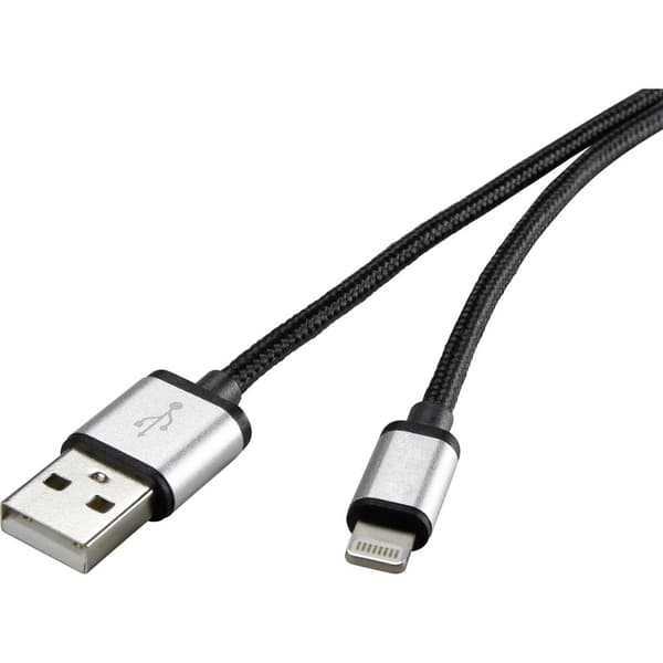 Renkforce Apple Lightning anslutningskabel för Apple iPod/iPad/iPhone 3 m