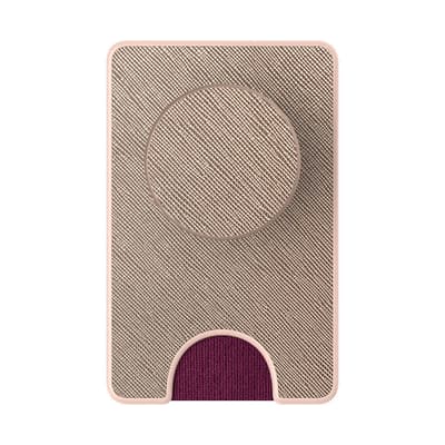 POPSOCKETS Wallet Saffiano Rose Gold Aftagelig Mobil Wallet PopWallet+