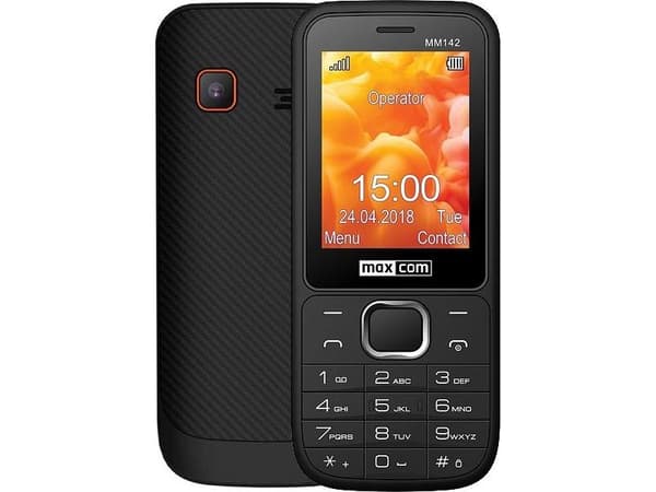 MaxCom MM 142, Perusmalli, Kaksois-SIM, 6,1 cm (2.4"), 0,3 MP, 1400 mAh, Musta