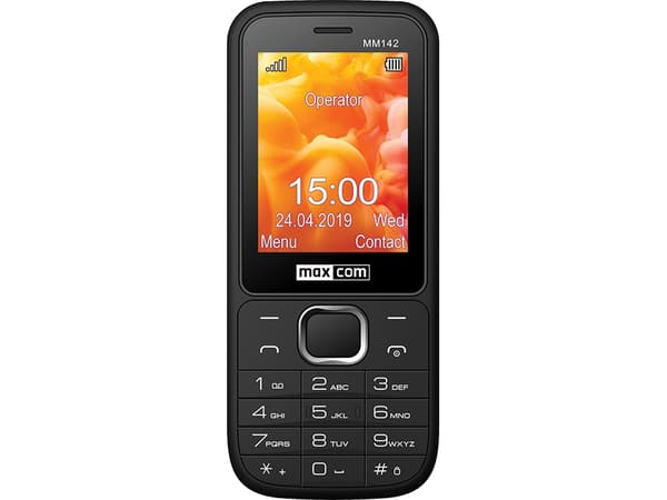 MaxCom MM 142, Bar/Sperre, Dobbel SIM, 6,1 cm (2.4"), 0,3 MP, 1400 mAh, Sort Sort