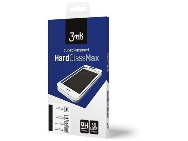 3MK HARDGLASSMAX IPHONE 8+BLACK, Kirkas näytönsuoja, Apple, iPhone 8 Plus, Pölynkestävä, Naarmuuntumisenkestävä, Musta, Läpinäkyvä, 1 kpl
