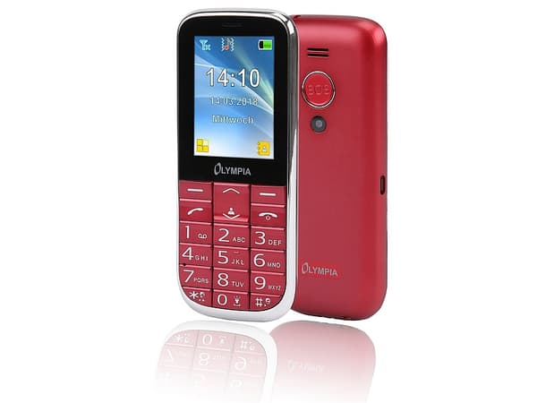 OLYMPIA Joy II - Funktionstelefon - dual-SIM - microSD-kortplats - LCD-skärm - röd