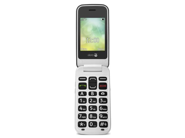 DORO 2424 - Funktionstelefon - 320 x 240 pixlar - rear camera 3 MP - silver, grafit