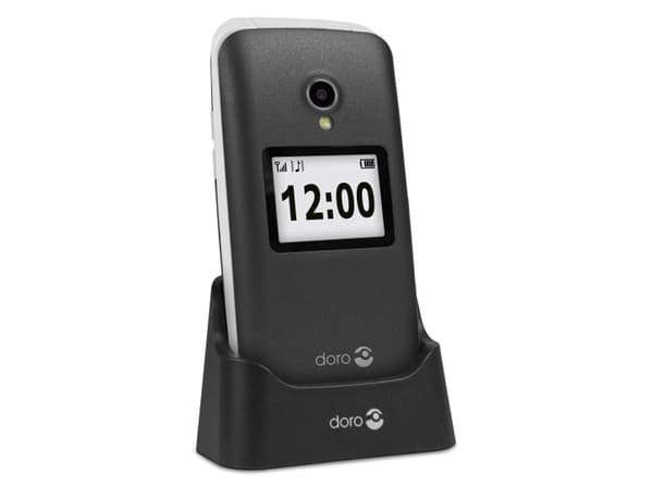 DORO 2424 - Funktionstelefon - 320 x 240 pixlar - rear camera 3 MP - silver, grafit