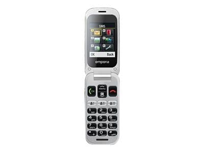 emporiaONE - Funksjonstelefon - microSD slot - LCD-display - 240 x 320 piksler - rear camera 2 MP - sølv, romgrå Grå, Sølv