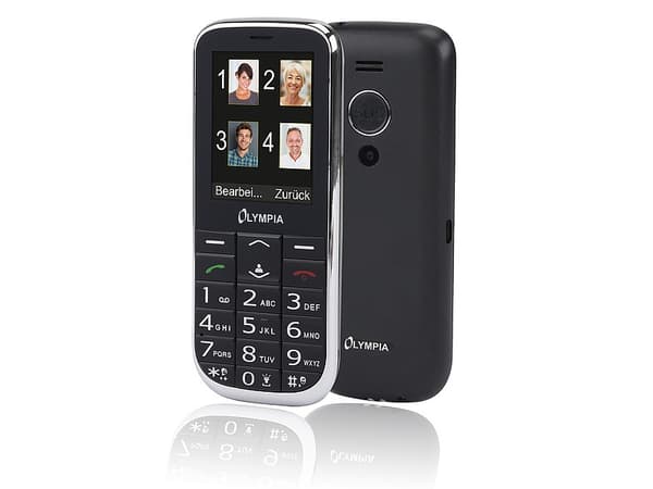 OLYMPIA Joy II - Feature-telefon - dual-SIM - microSD-kortplats - LCD-skärm - svart