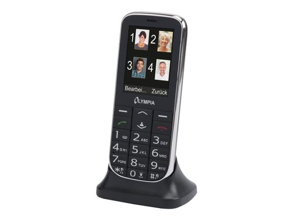 OLYMPIA Joy II - Feature-telefon - dual-SIM - microSD-kortplats - LCD-skärm - svart Svart