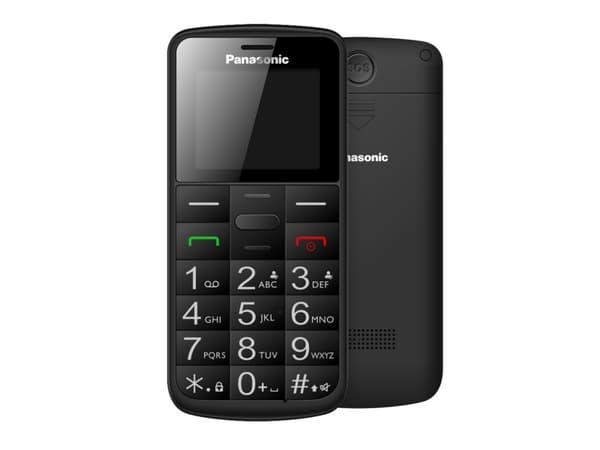 Panasonic KX-TU110 - Telefon - dual-SIM - microSD-kortplats - LCD-display - 128 x 160 pixlar - bakre kamera 0,08 MP - svart