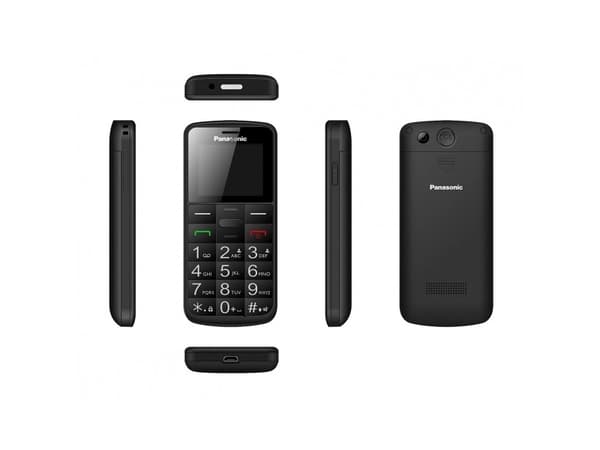 Panasonic KX-TU110 - Telefon - dual-SIM - microSD-kortplats - LCD-display - 128 x 160 pixlar - bakre kamera 0,08 MP - svart