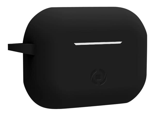 Celly Air Case - Skyddsfodral för hörlurar - silikon - svart - för Apple AirPods Pro