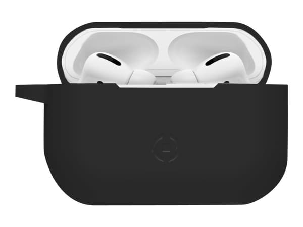 Celly Air Case - Skyddsfodral för hörlurar - silikon - svart - för Apple AirPods Pro