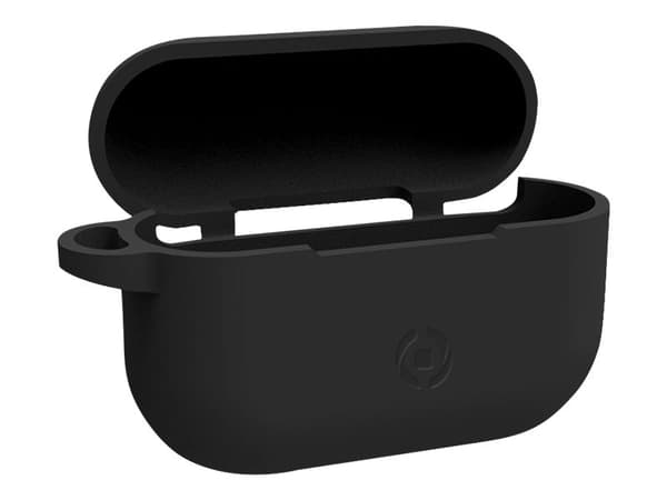 Celly Air Case - Skyddsfodral för hörlurar - silikon - svart - för Apple AirPods Pro