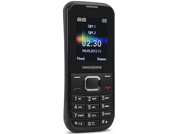 Swisstone SC 230, Bär, Dubbla SIM-kort, 4,5 cm (1.77"), Bluetooth, 600 mAh, Svart Svart