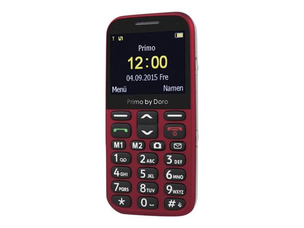 DORO Primo 366 - Funktionstelefon - LCD-skärm - 320 x 240 pixlar - rear camera 0,3 MP - röd