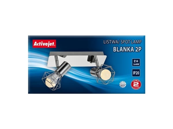 Activejet AJE-BLANKA 2P, 2 ampuller, E14, IP20, Sølv