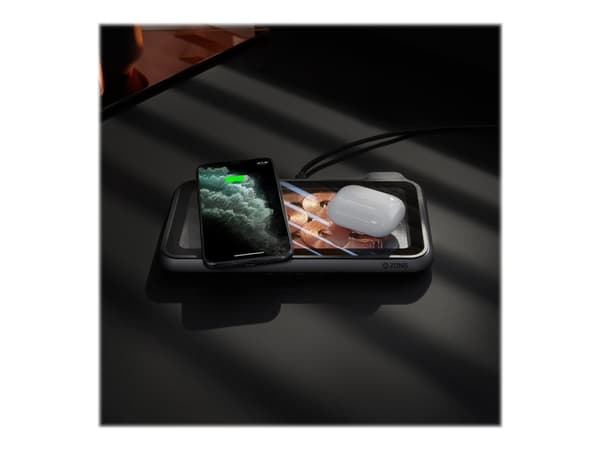 Zens Liberty - Glass Limited Edition - trådlös laddningsplatta + växelströmsadapter - 30 Watt - 2.4 A - Apple Fast Charge, FC - 2 utdatakontakter