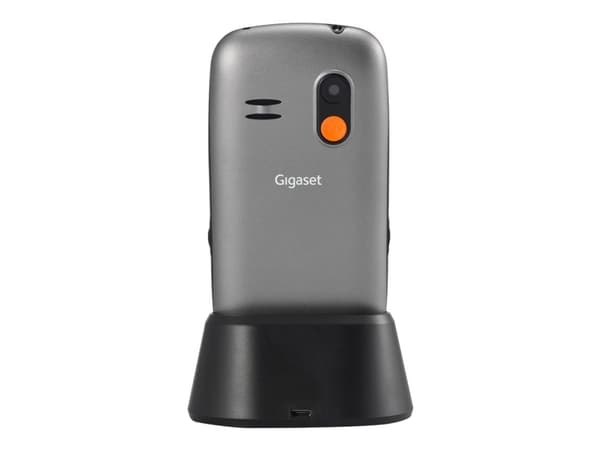 Gigaset GL390 - Funksjonstelefon - dobbelt-SIM - RAM 32 MB / Internal Memory 32 MB - microSD slot - 220 x 176 piksler - rear camera 0,3 MP - titansøl