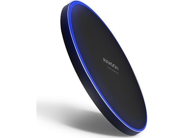 AXAGON WDC-P10T trådløs ladestasjon med hurtigladefunksjon, Qi 5 / 7,5 / 10W, mikro-USB