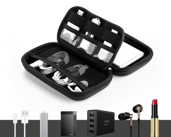 Veske for SSD-harddisk og GSM-tilbehør UGREEN (L) (sort)