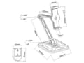 Miniatyrbilde 3 av 5: TECHly Np Extensible Support - Monteringssett (veggmontering, skrivebordsstativ, justerbar monteringsarm) - for nettbrett - plastikk, aluminium, stål