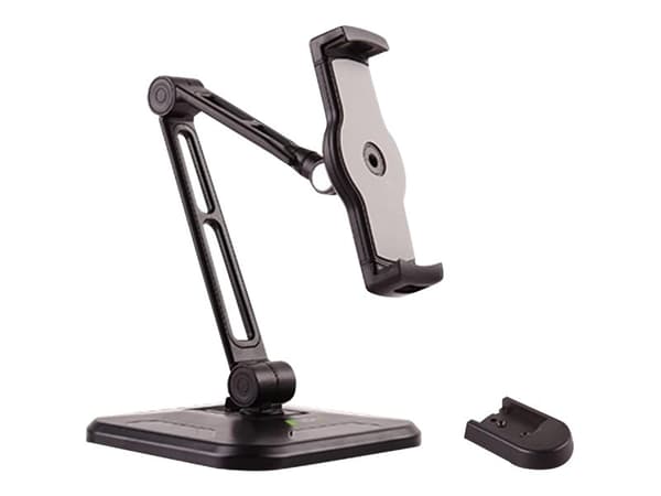 TECHly Np Extensible Support - Monteringssett (veggmontering, skrivebordsstativ, justerbar monteringsarm) - for nettbrett - plastikk, aluminium, stål Sort