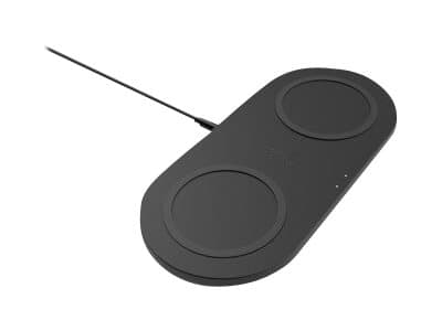 Belkin BoostCharge Dual - Trådlös laddningsplatta + växelströmsadapter - 10 Watt - svart