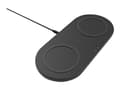 Miniatyrbild 1 av 5: Belkin BoostCharge Dual - Trådlös laddningsplatta + växelströmsadapter - 10 Watt - svart