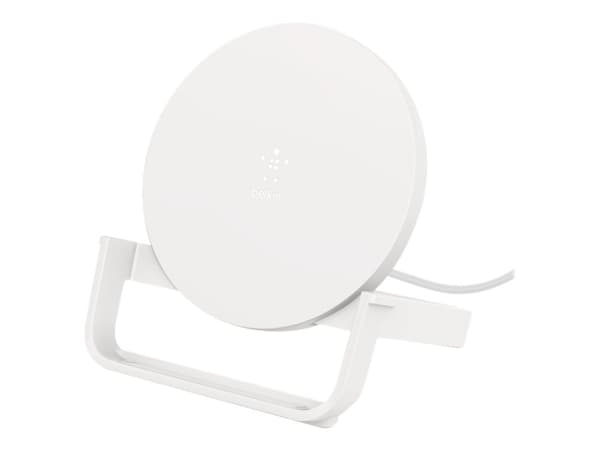 Belkin BoostCharge - Trådlöst laddställ + växelströmsadapter - 10 Watt - QC 3.0 - vit Vit