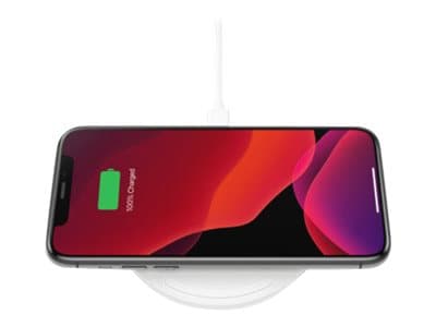 Belkin BoostCharge - Trådløs ladepute + AC-strømadapter - 10 watt - hvit