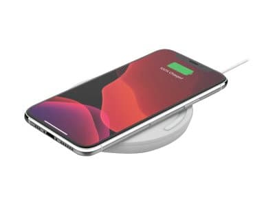 Belkin BoostCharge - Trådløs ladepute + AC-strømadapter - 10 watt - hvit Hvit