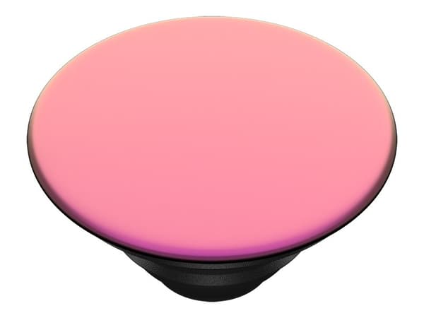 PopSockets Swappable PopGrip - Fingergrepp/vikbart ställ för mobiltelefon - kromrosa färg - ljusrosa krom