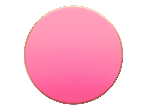 PopSockets Swappable PopGrip - Fingergrepp/vikbart ställ för mobiltelefon - kromrosa färg - ljusrosa krom