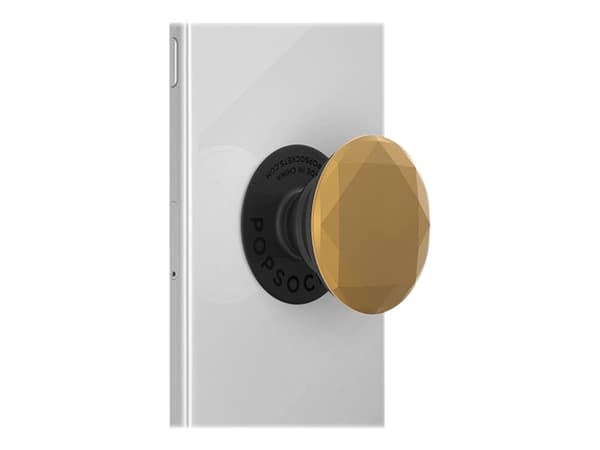 PopSockets Swappable PopGrip - Fingergrepp/vikbart ställ för mobiltelefon - Metallic Diamond Medallion Gold