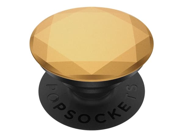 PopSockets Swappable PopGrip - Fingergrepp/vikbart ställ för mobiltelefon - Metallic Diamond Medallion Gold