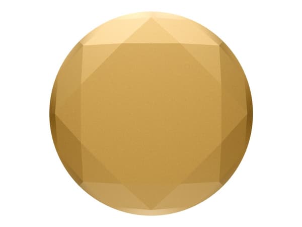 PopSockets Swappable PopGrip - Fingergrepp/vikbart ställ för mobiltelefon - Metallic Diamond Medallion Gold