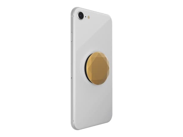 PopSockets Swappable PopGrip - Fingergrepp/vikbart ställ för mobiltelefon - Metallic Diamond Medallion Gold