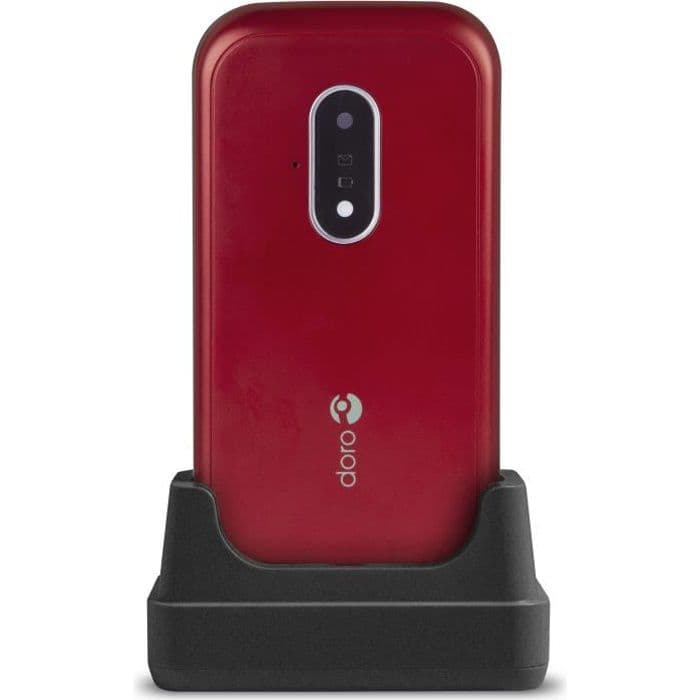 DORO Mobiltelefon 7030 - 4G LTE - microSD-kortplats - GSM - 320 x 240 pixlar - 3 MP - röd