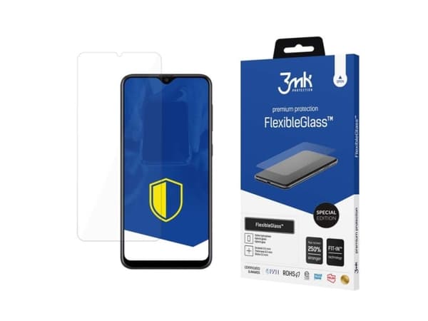 3MK FlexibleGlass, Samsung, Galaxy A20e, Reptålig, Splitterskyddad, Transparent, 1 styck