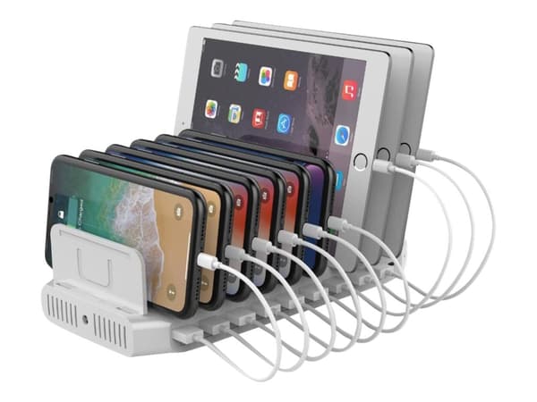 Charging station Unitek Y-2190, 10 x USB; QC3.0; USB-C Power Delivery; 160W