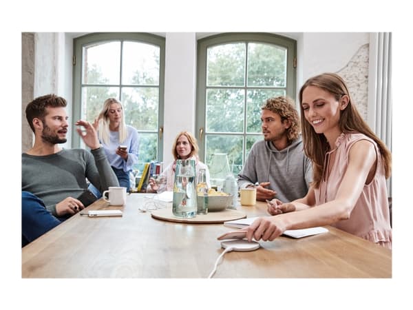 Intenso WA1 - Trådlös laddningsplatta + växelströmsadapter - 10 Watt - 2 A - QC 3.0 - vit Vit