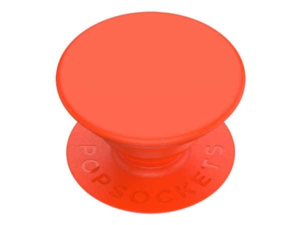 PopSockets Swappable PopGrip - Fingergrep/stativ for mobiltelefon, nettbrett - neonoransje