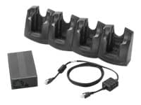 Zebra 4-Slot Charge Only Cradle Kit - Håndholdt ladestativ + strømadapter - utgangskontakter: 4 - for Zebra MC3000, MC3090, MC3100, MC3190, MC3200
